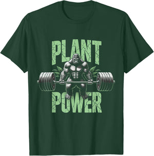 Plant Power - Vegan and Vegetarian Gym Workout Fitness T-Shirt - T-Shirt | Forest