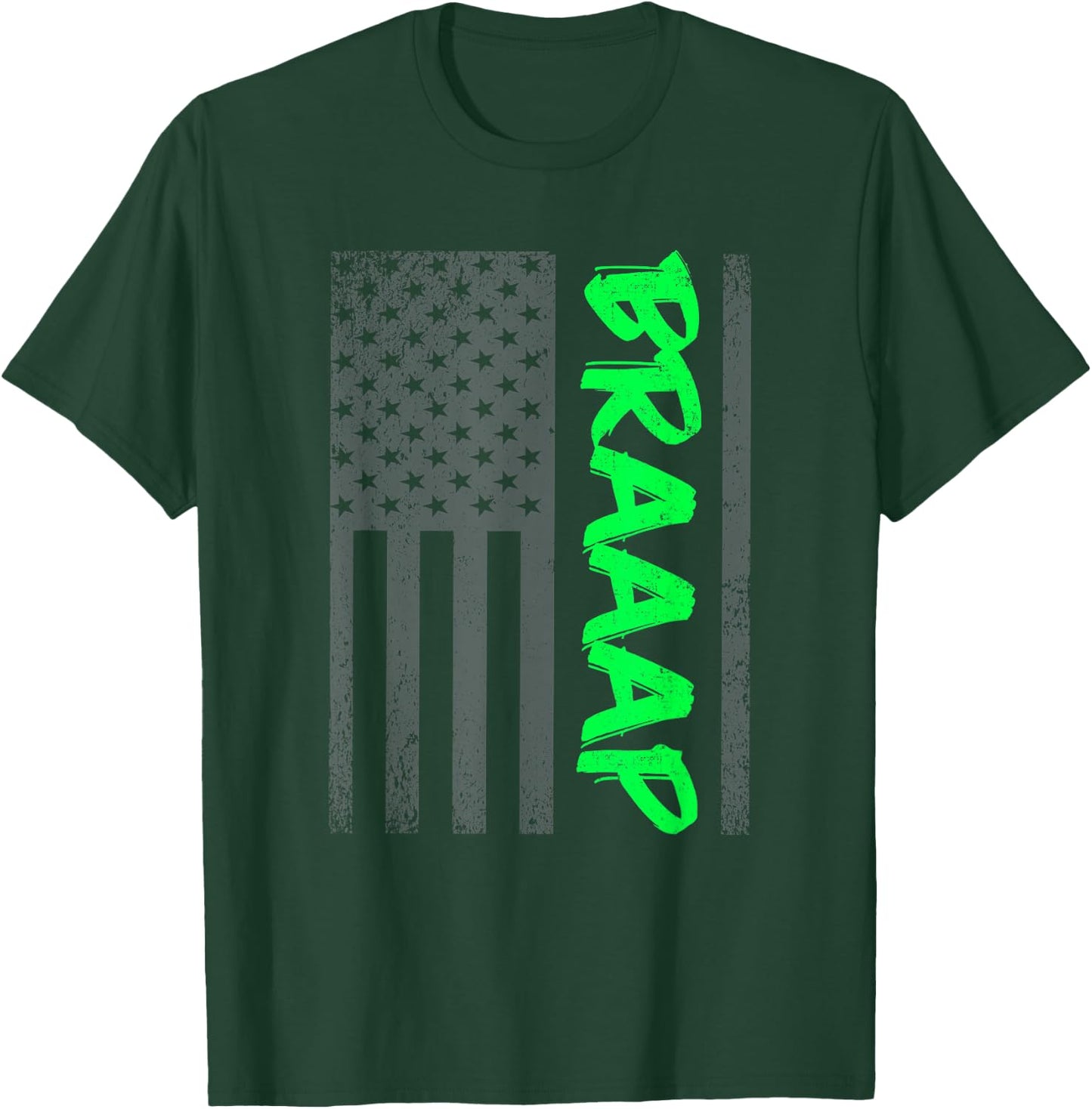 Brap Braap-Braaap Vintage USA Flag Dirt Bike Jet Ski ATV T-Shirt - T-Shirt | Forest