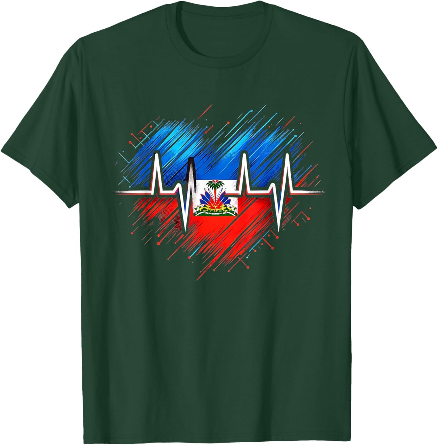 Haitian Flag Day Love Haiti Haitian Haitian Roots Haiti Flag T-Shirt - T-Shirt | Forest