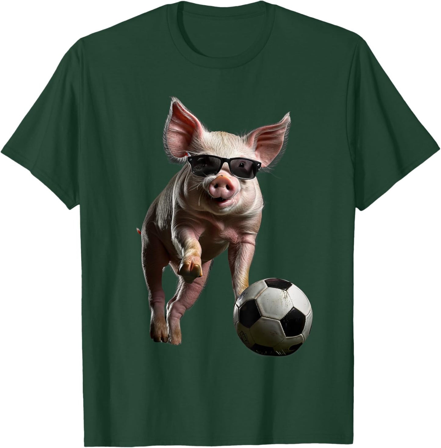 Pig Soccer Football T-Shirt - T-Shirt | Forest