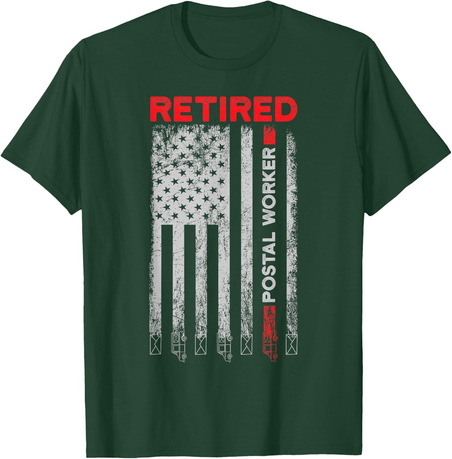 Retired Postal Worker Achieved Mailman Retirement T-Shirt - T-Shirt | Forest