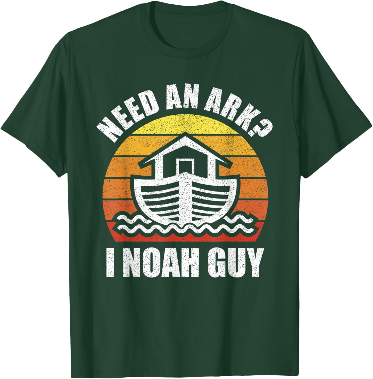 Retro Need an Ark I Noah Guy Shirt Christian Gifts Pun Funny T-Shirt - T-Shirt | Forest