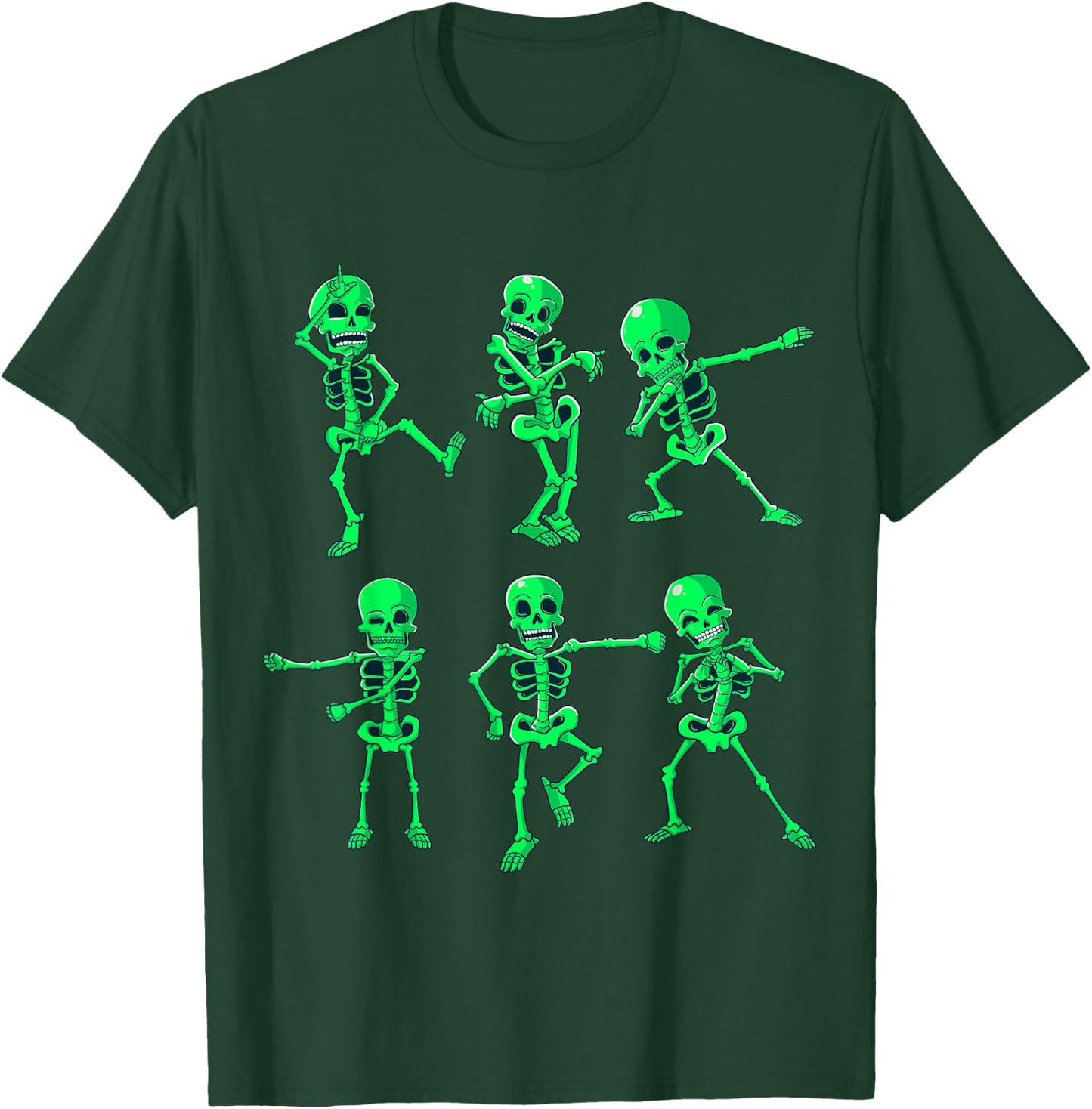 Halloween Boys Girls Kids Dancing Skeletons Dance Challenge T-Shirt - T-Shirt | Forest