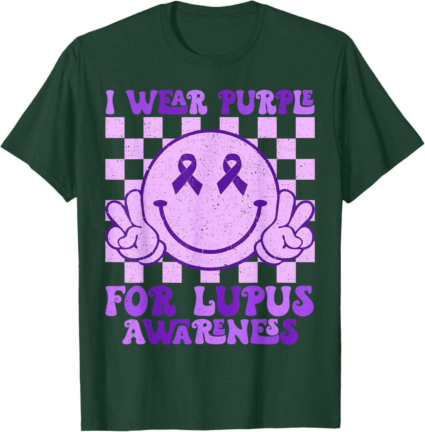 I Wear Purple For Lupus Awareness Men Women Purple Lupus T-Shirt - T-Shirt | Forest