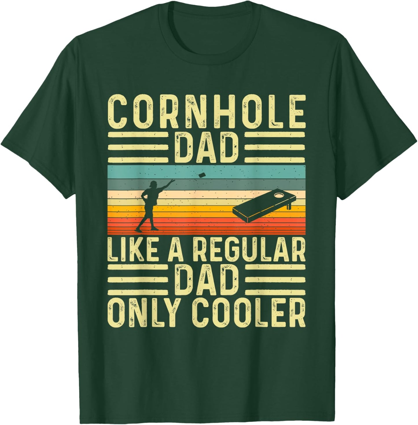 Cornhole Dad Design for Father Day Corn Hole Player T-Shirt - T-Shirt | Forest