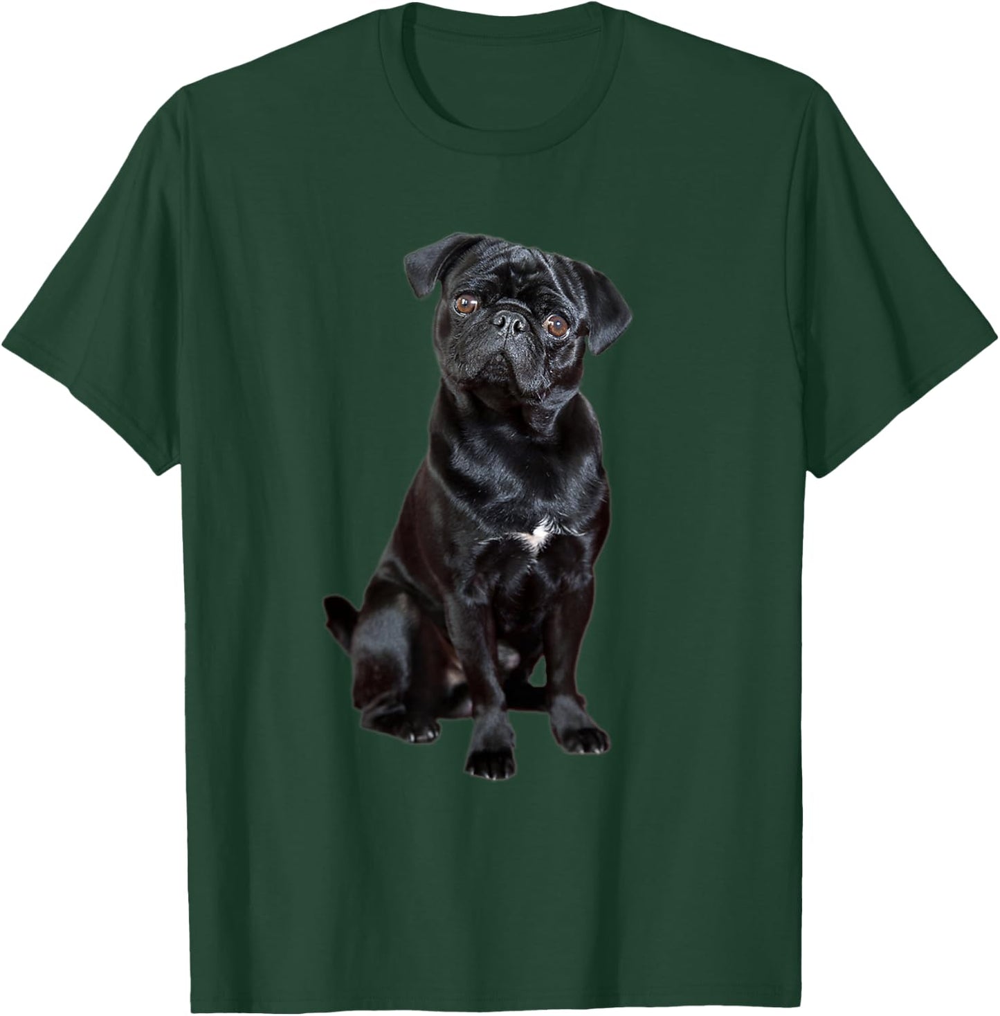 Black Pug Dog For Dog Mom Dad Funny Cute Black Pug T-Shirt - T-Shirt | Forest