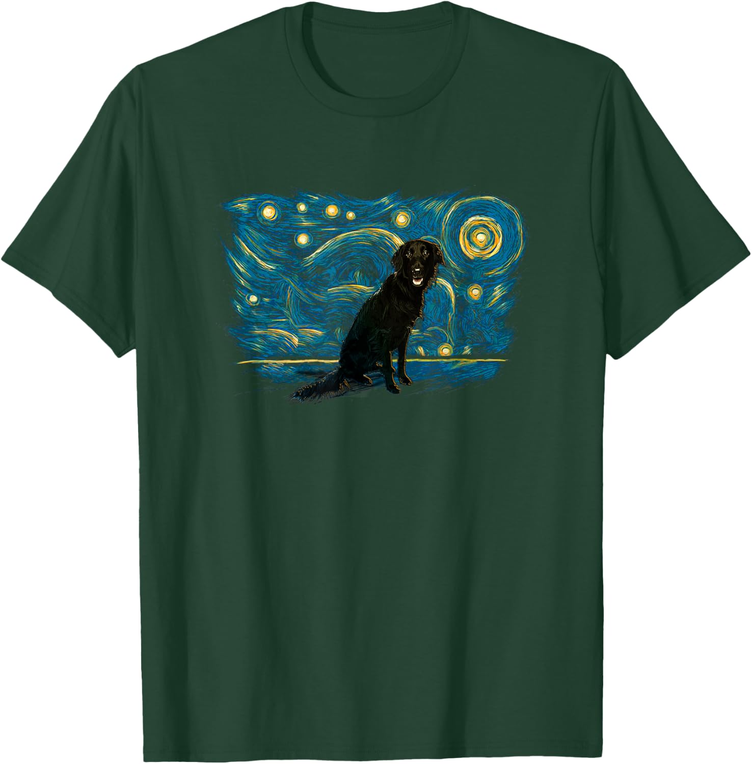 Retro Vintage Style Flat-Coated Retriever T-Shirt - T-Shirt | Forest