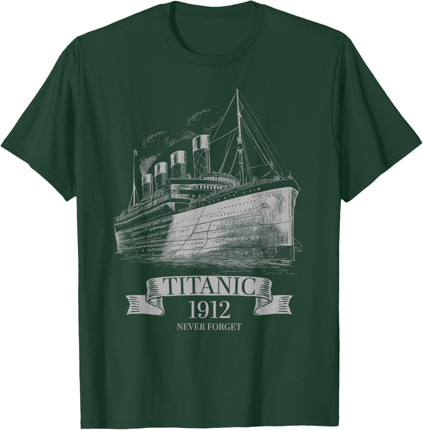 Titanic vintage 1912 Remembrance Day iconic steam ship lover T-Shirt - T-Shirt | Forest