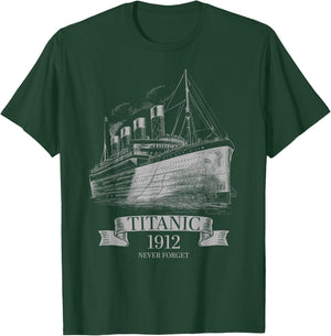 Titanic vintage 1912 Remembrance Day iconic steam ship lover T-Shirt - T-Shirt | Forest