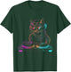 DJ Cat EDM Techno House Music Funny Cat Lover T-Shirt - T-Shirt | Forest