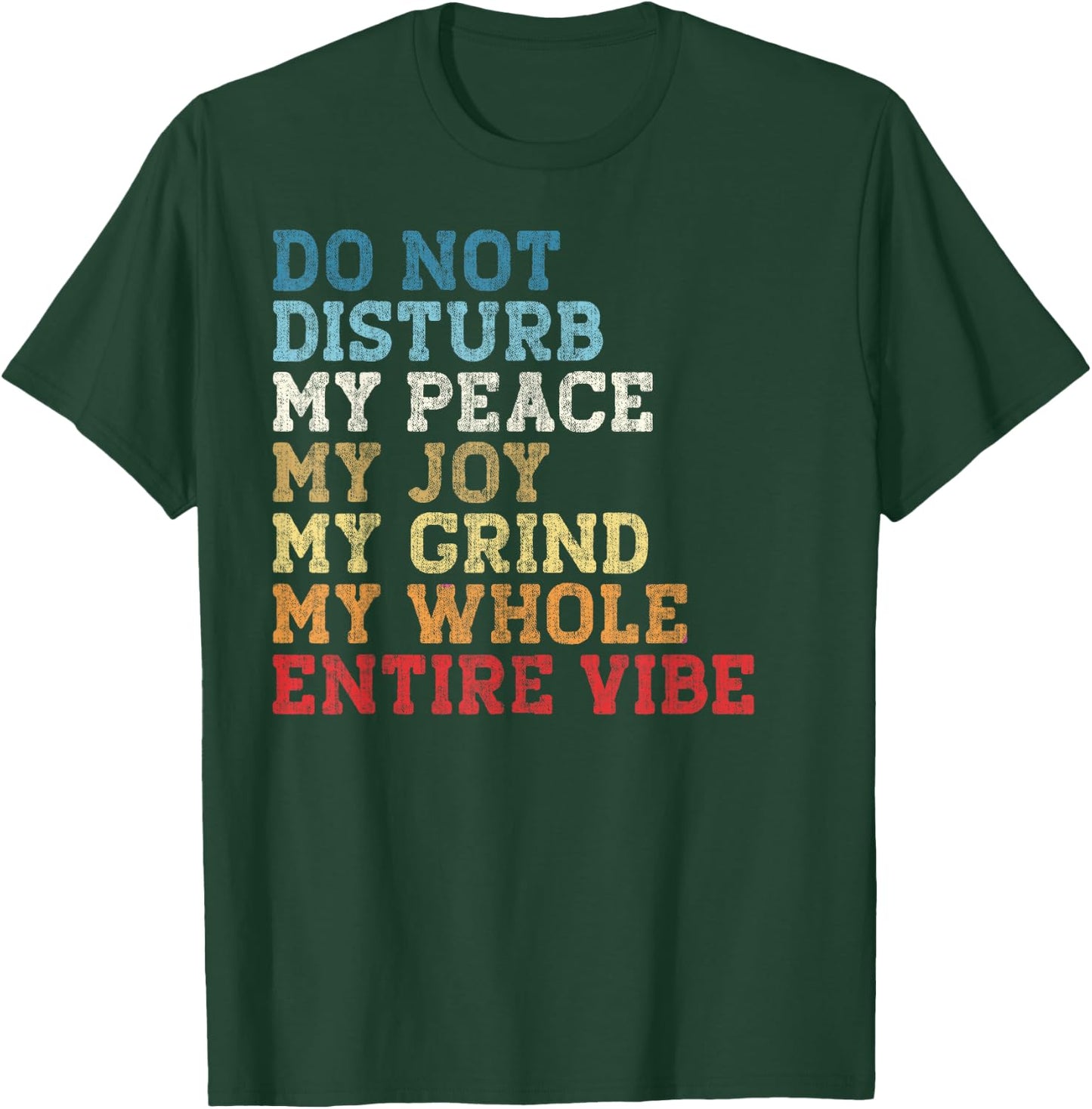 Do Not Disturb My Peace My Joy My Grind My Whole Entire Vibe T-Shirt - T-Shirt | Forest