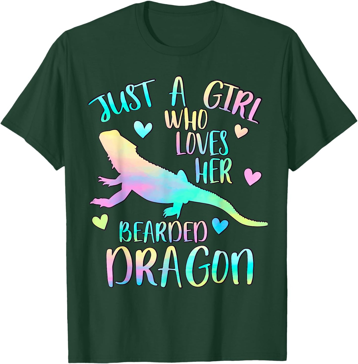 Just a Girl Who Loves her Bearded Dragon Dragons lover T-Shirt - T-Shirt | Forest