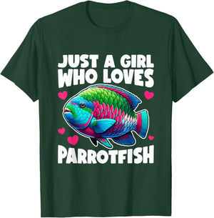 Parrotfish Just A Girl Parrotfish T-Shirt - T-Shirt | Forest