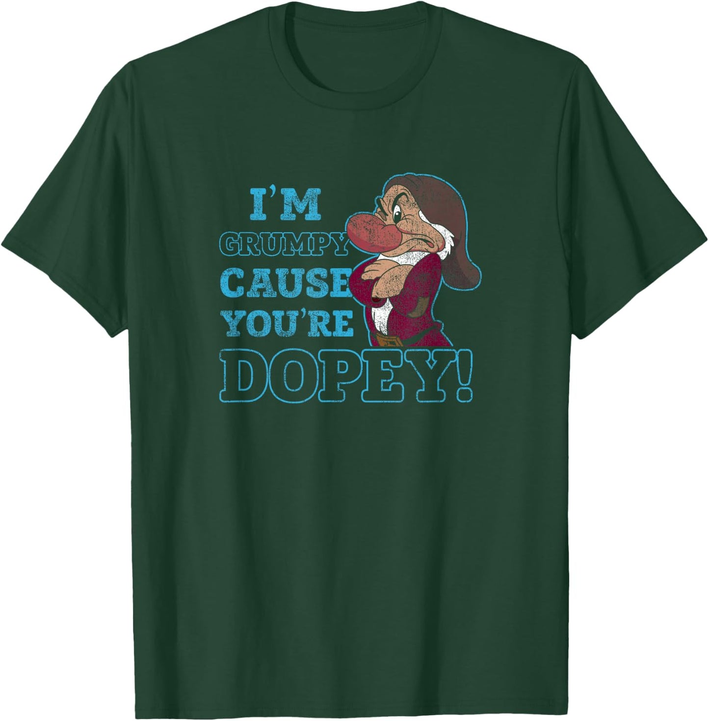 Disney Snow White Grumpy Because You're Dopey Small T-Shirt - T-Shirt | Forest