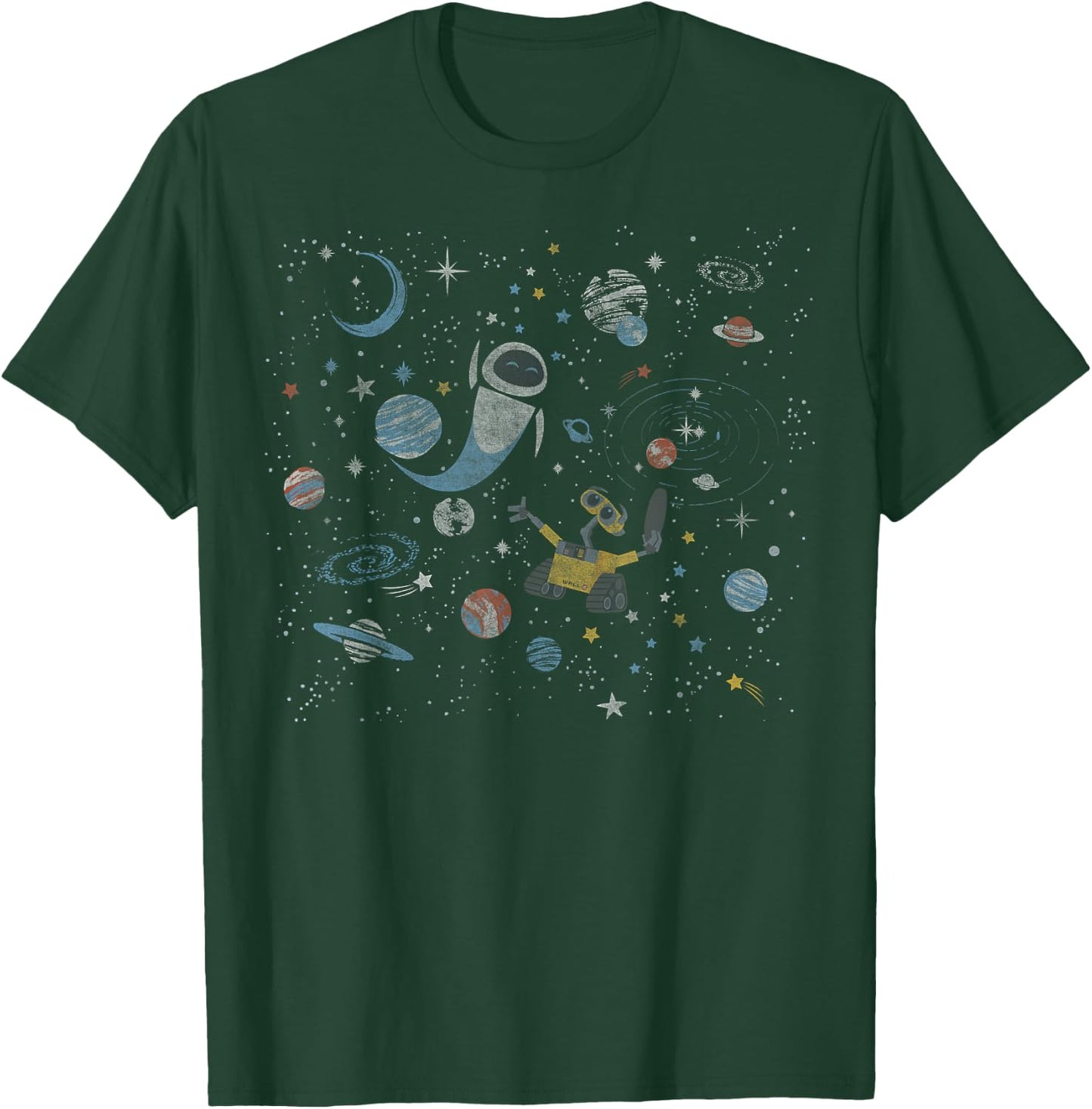 Disney Pixar Wall-E & Eve in Space T-Shirt - T-Shirt | Forest