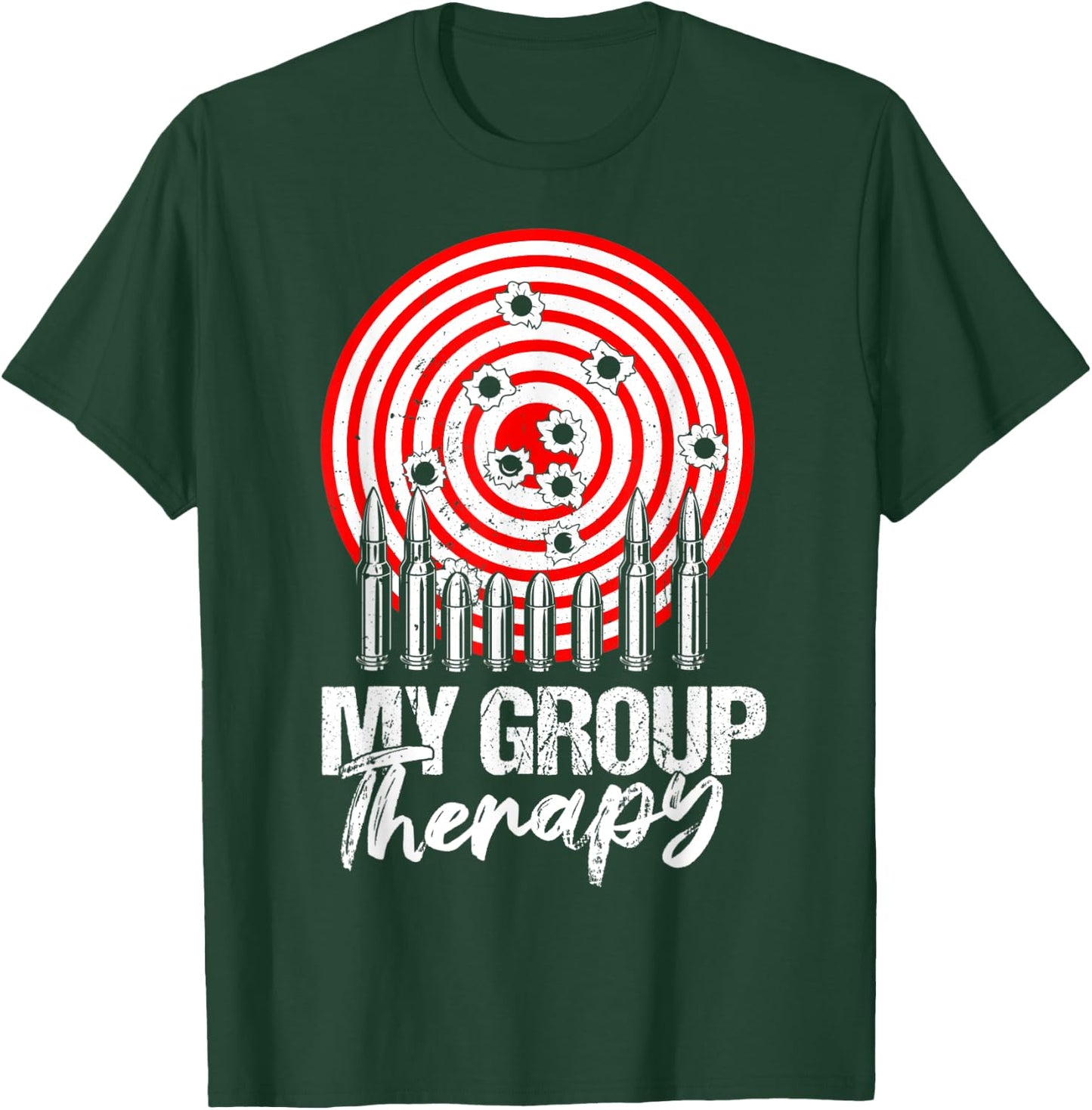 Gun Owner Group Therapy Shirt Funny Shooting Range Target T-Shirt - T-Shirt | Forest