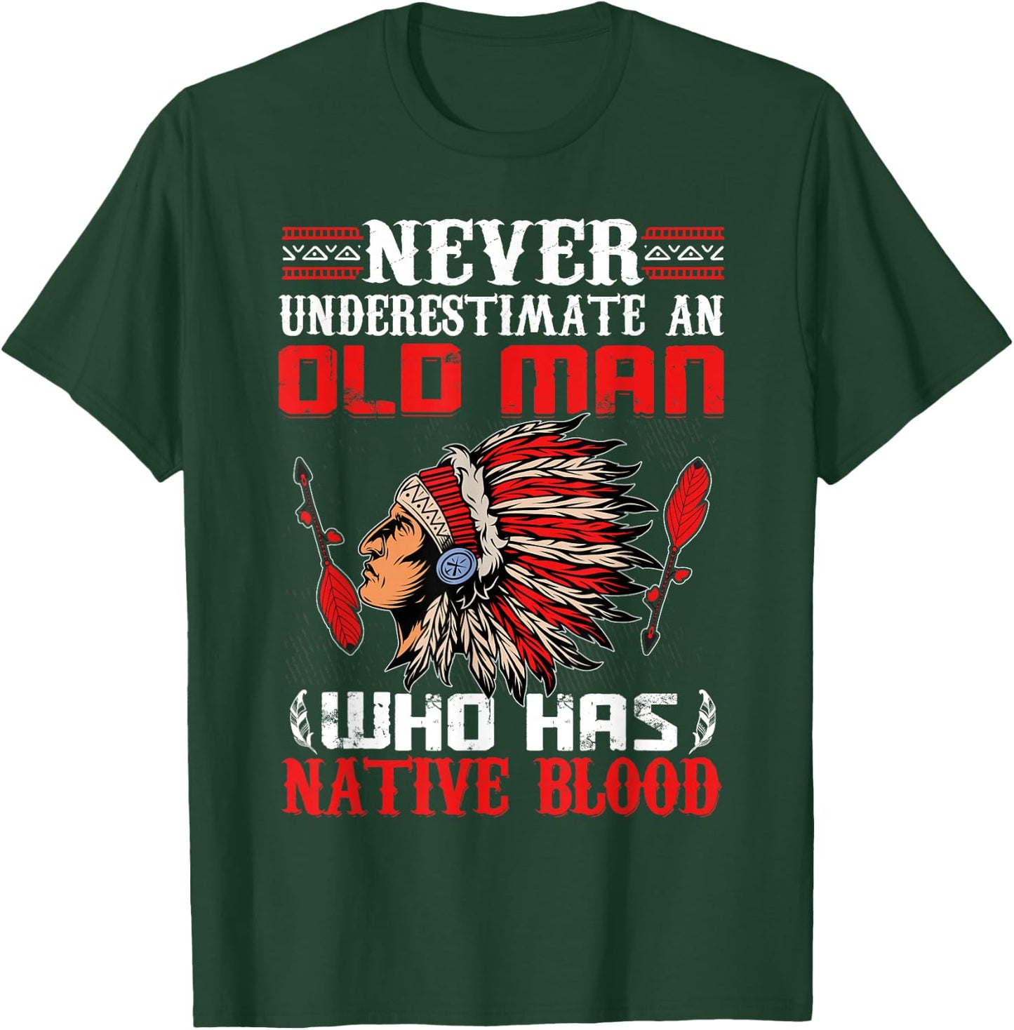 Native American Art Lover Chief Native Indian T-Shirt - T-Shirt | Forest