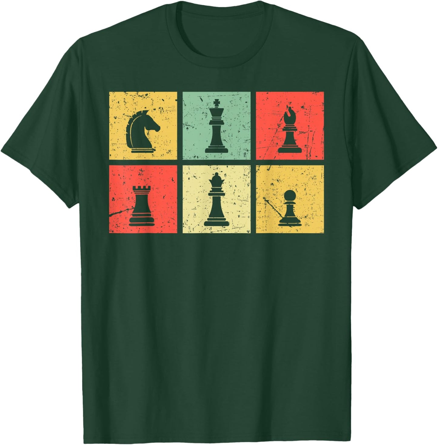 Funny Chess Gift Women Boys Kids Chess Player Pieces T-Shirt - T-Shirt | Forest