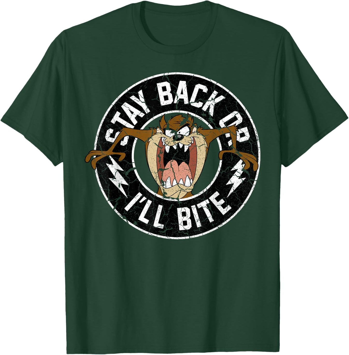 Looney Tunes Taz Stay Back Or I'll Bite T-Shirt - T-Shirt | Forest