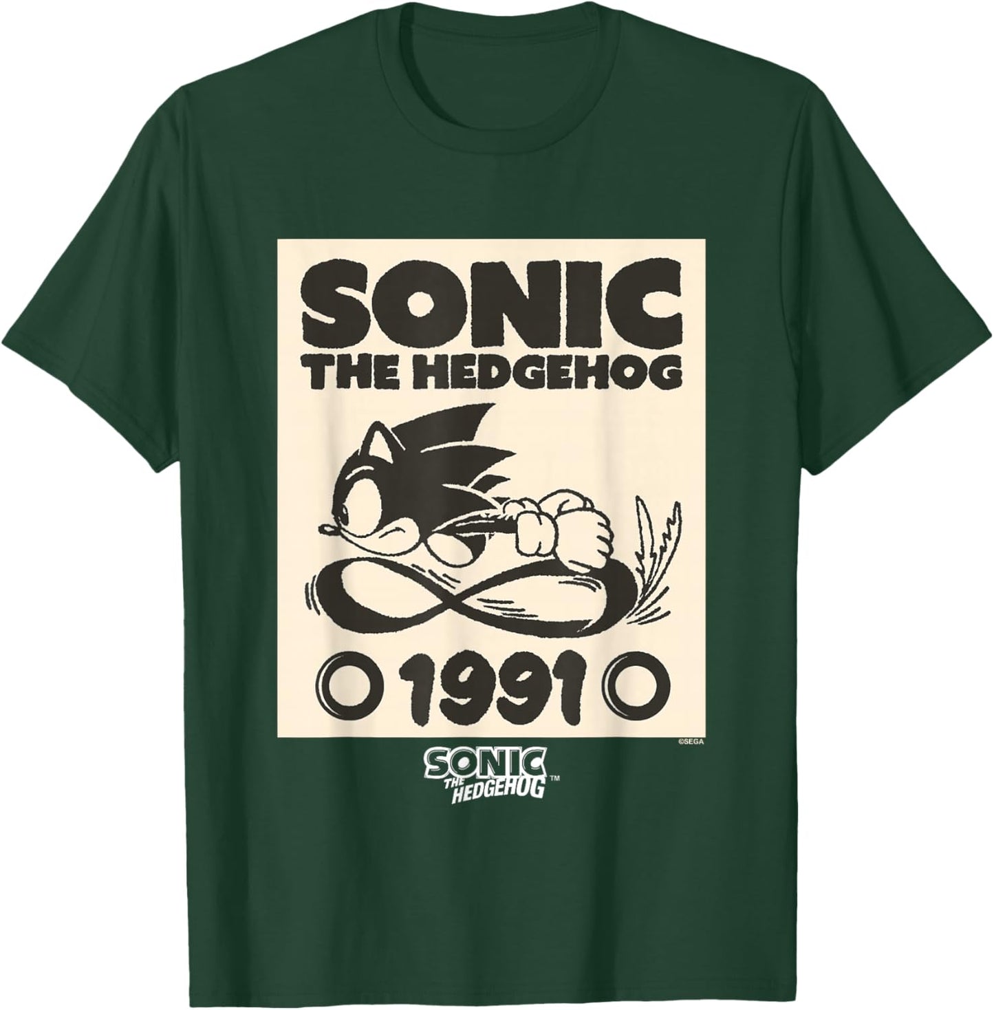 Sonic The Hedgehog 1991 Epic Run Vintage Sketch T-Shirt - T-Shirt | Forest
