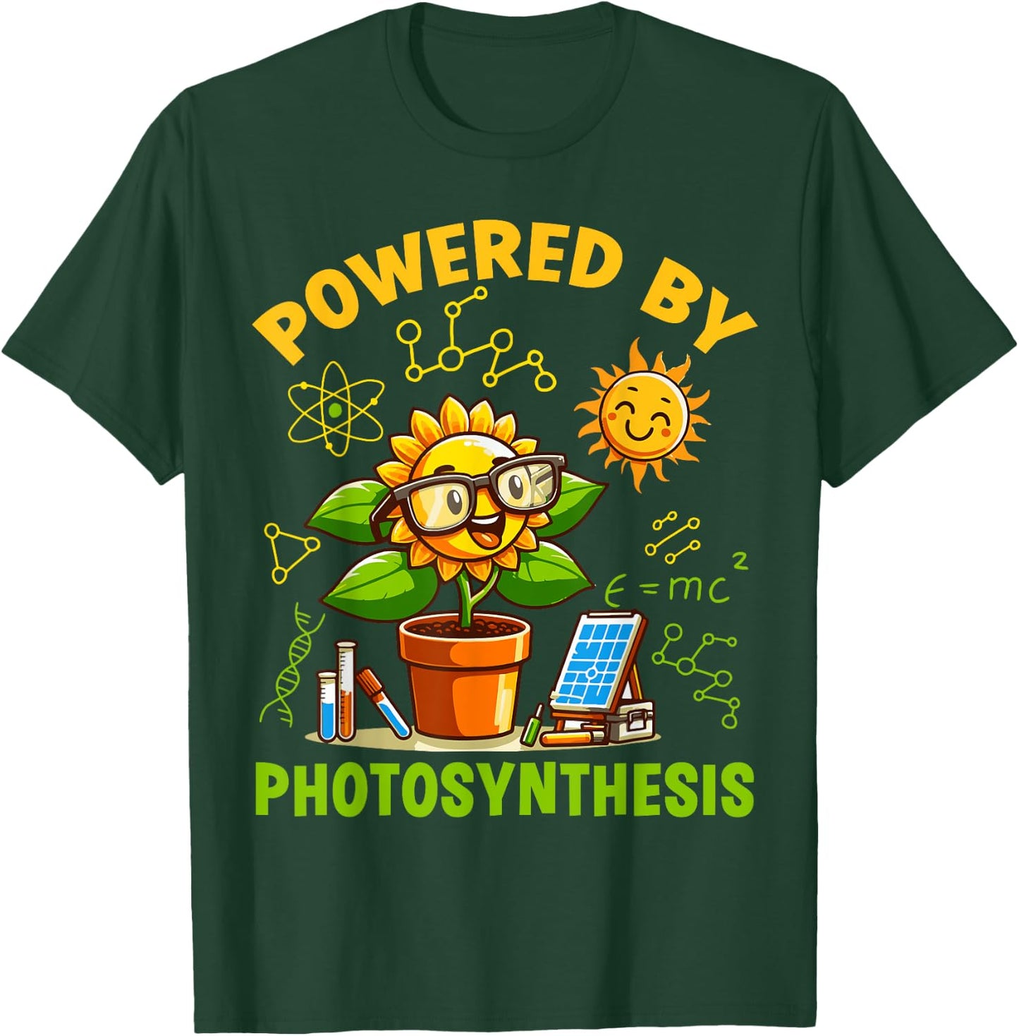 Powered by Photosynthesis Science Botany T-Shirt - T-Shirt | Forest