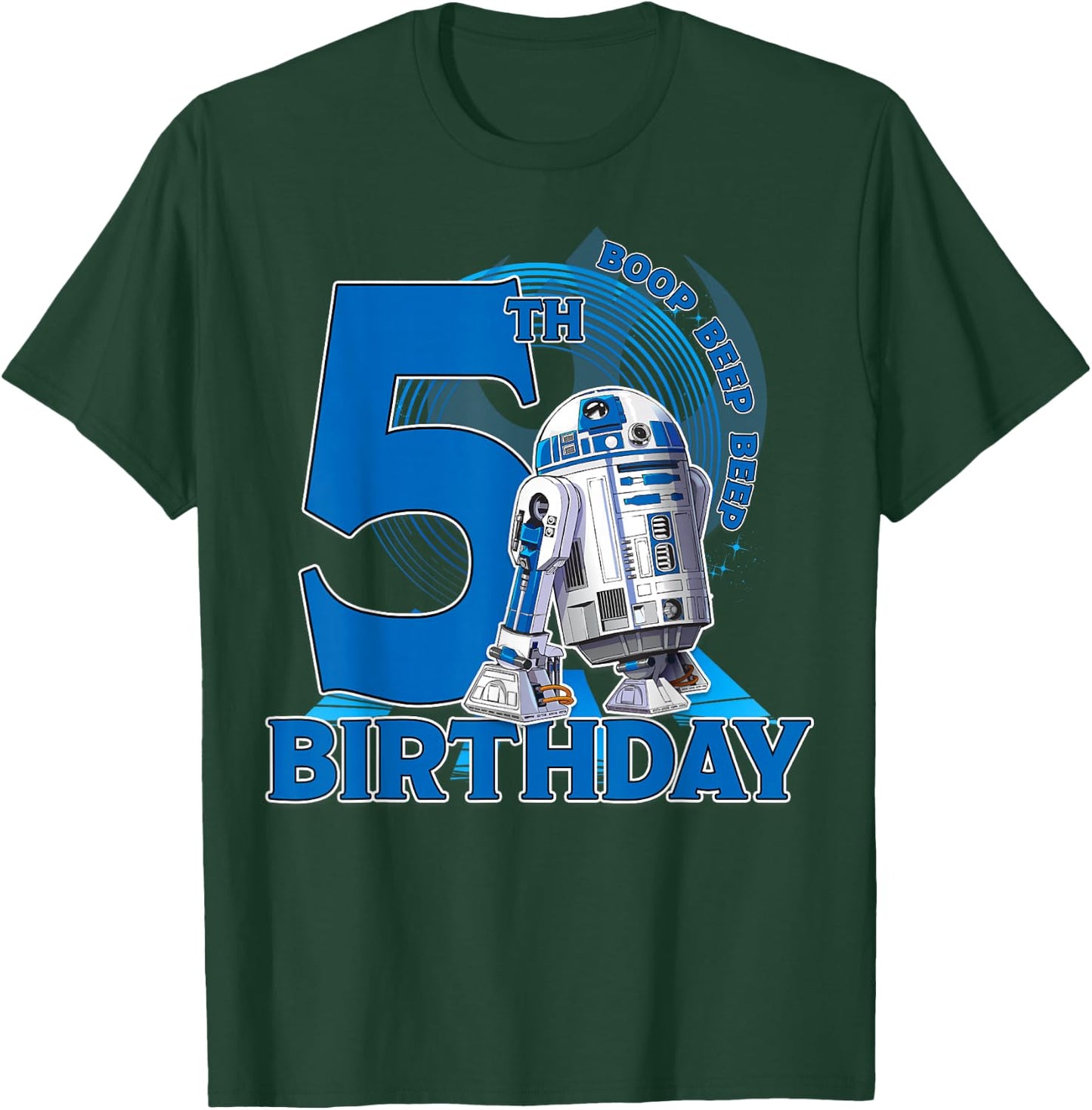 Star Wars R2-D2 Boop Beep Beep 5th Birthday T-Shirt - T-Shirt | Forest