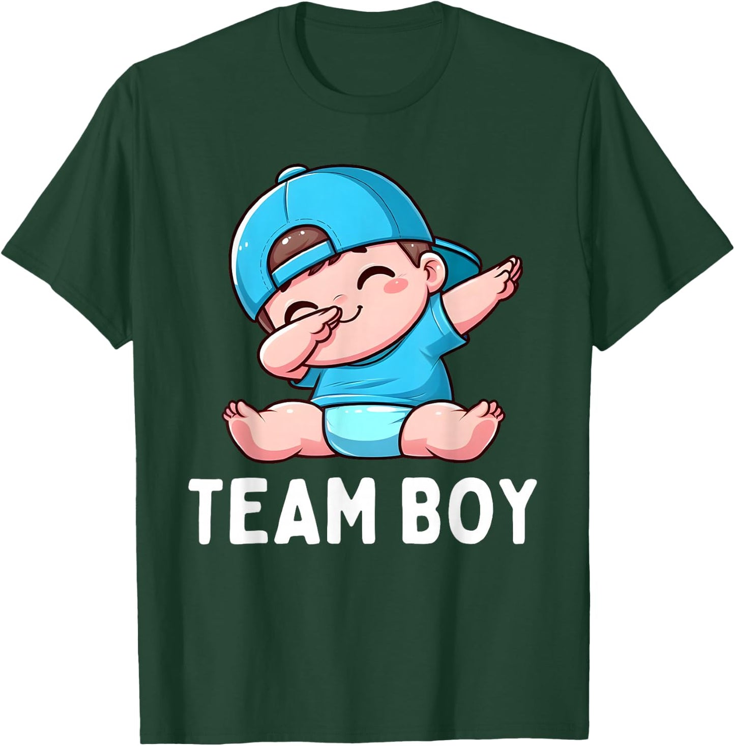 Gender Reveal Party Day Team Boy Dabbing Baby Blue Teams T-Shirt - T-Shirt | Forest