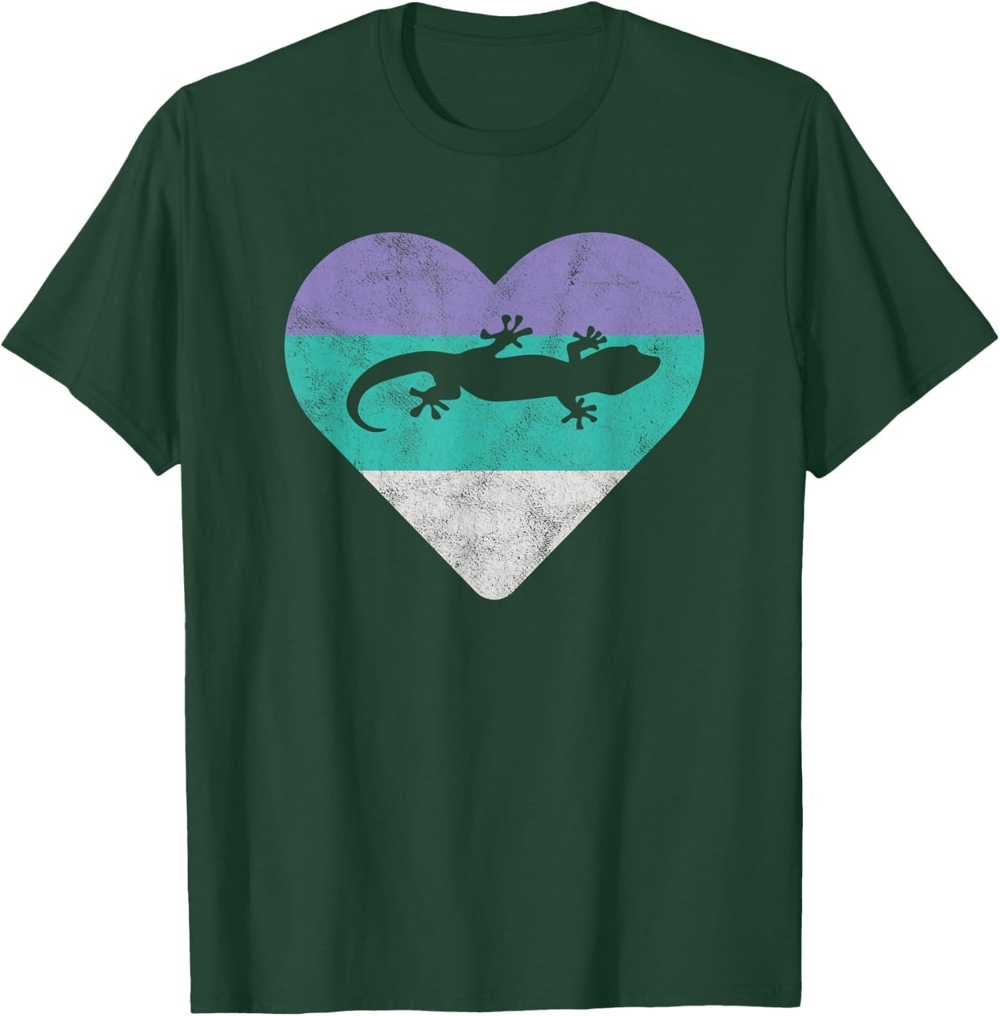 Gecko Retro Lizard Gift or Girls T-Shirt - T-Shirt | Forest
