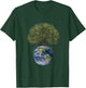 Earth and Tree Environmental Awareness Sustainability Design T-Shirt - T-Shirt | Forest