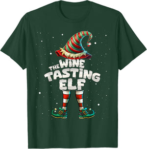 I'm The Wine Tasting Elf Family Matching Group Christmas T-Shirt - T-Shirt | Forest