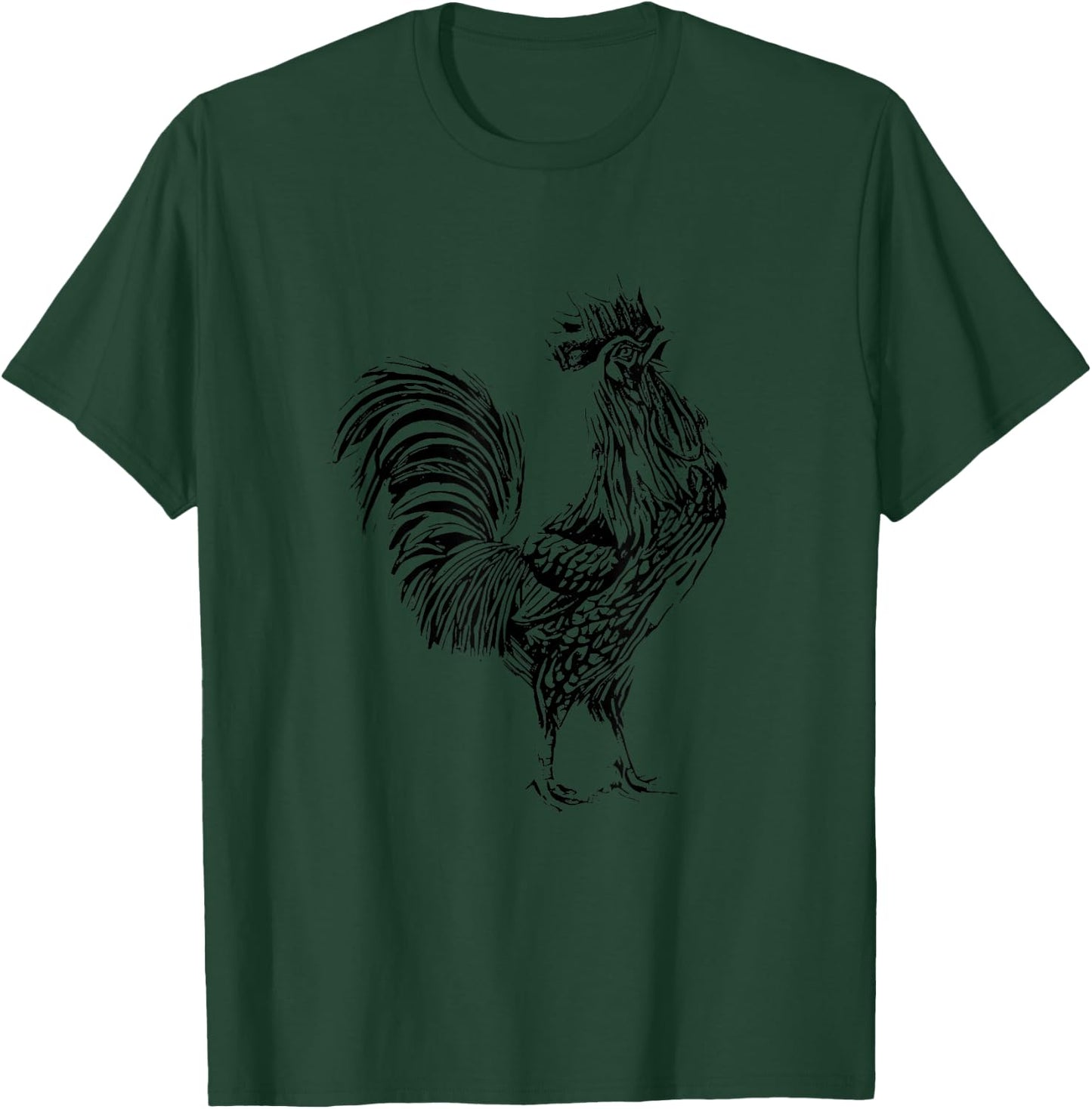 Rooster Chicken Motif Farmer colorful Farm Animals Chickens T-Shirt - T-Shirt | Forest