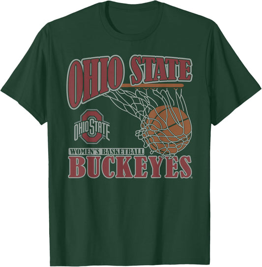Ohio State Buckeyes Women's Basketball Vintage Lift Black T-Shirt - T-Shirt | Forest