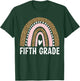 Fifth Grade Teacher Student Team Leopard Back To School Women Kids T-Shirt - T-Shirt | Forest