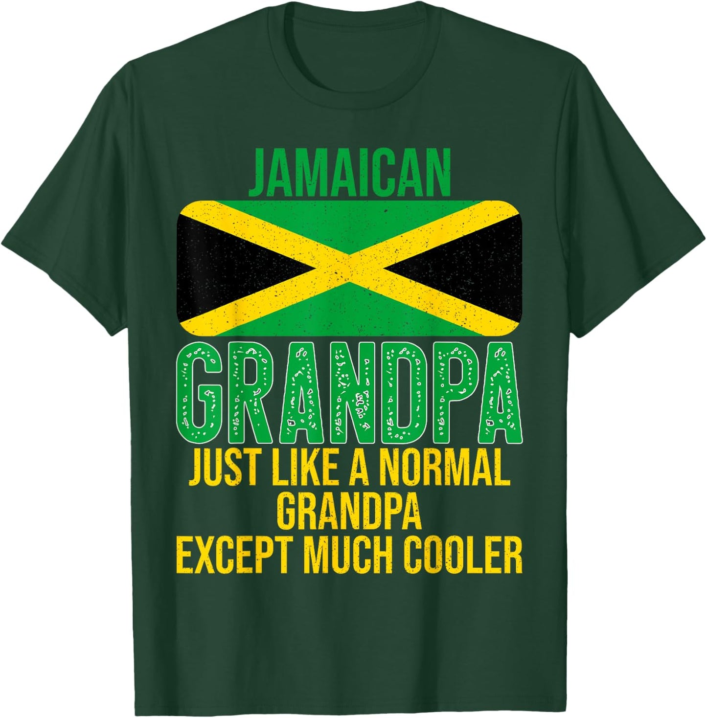 Vintage Jamaican Grandpa Jamaica Flag for Father's Day T-Shirt - T-Shirt | Forest