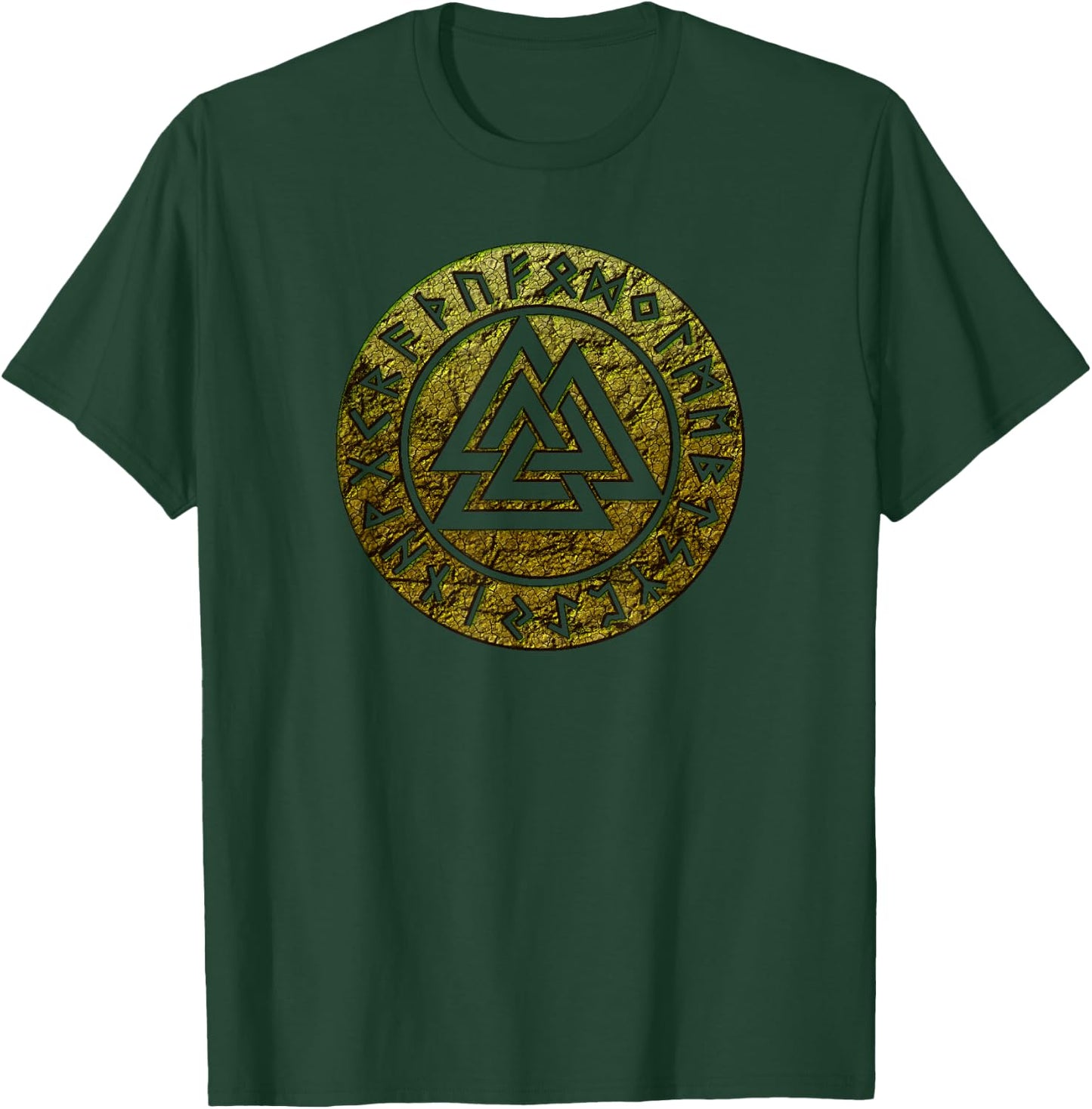 Valknut Wotan Knot Viking Odin Runes Asgard Valhalla Thor T-Shirt - T-Shirt | Forest
