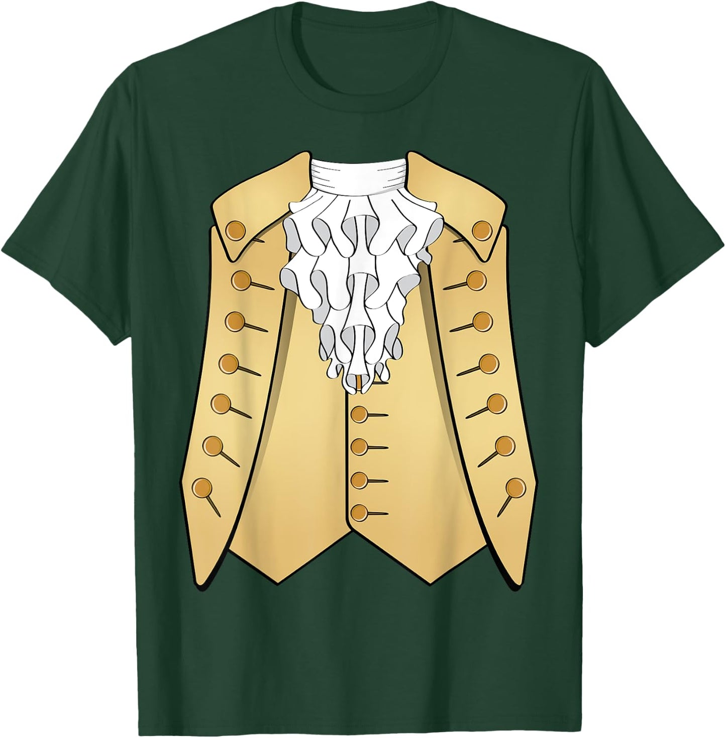 Colonial 18th Century Historic America Aristocrat Costume T-Shirt - T-Shirt | Forest