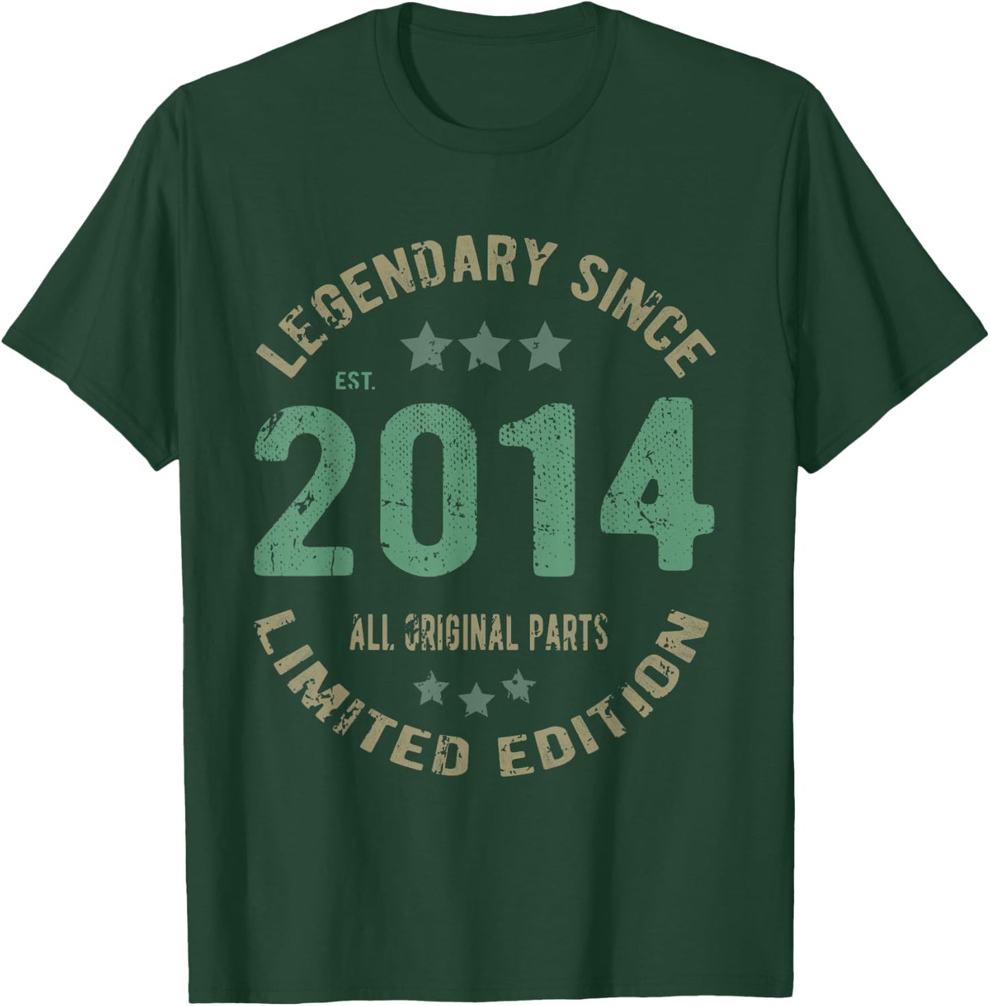 11 Year Old Bday Legend Since 2014 - Vintage 11th Birthday T-Shirt - T-Shirt | Forest