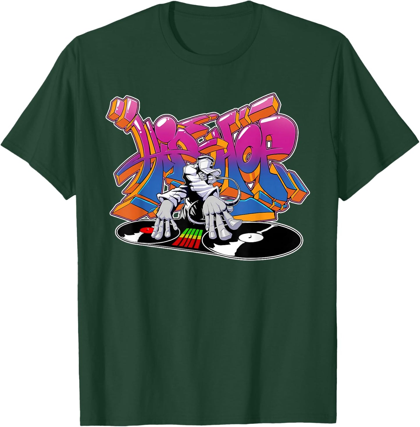 Old School 80s HipHop DJ Graffiti T-Shirt - T-Shirt | Forest
