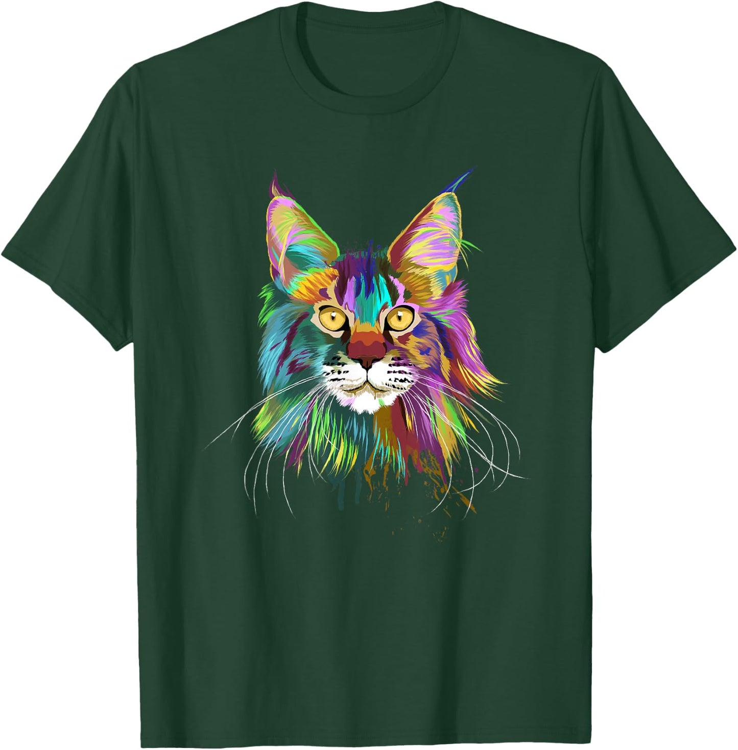 Splash Maine Coon Cat T-Shirt - T-Shirt | Forest