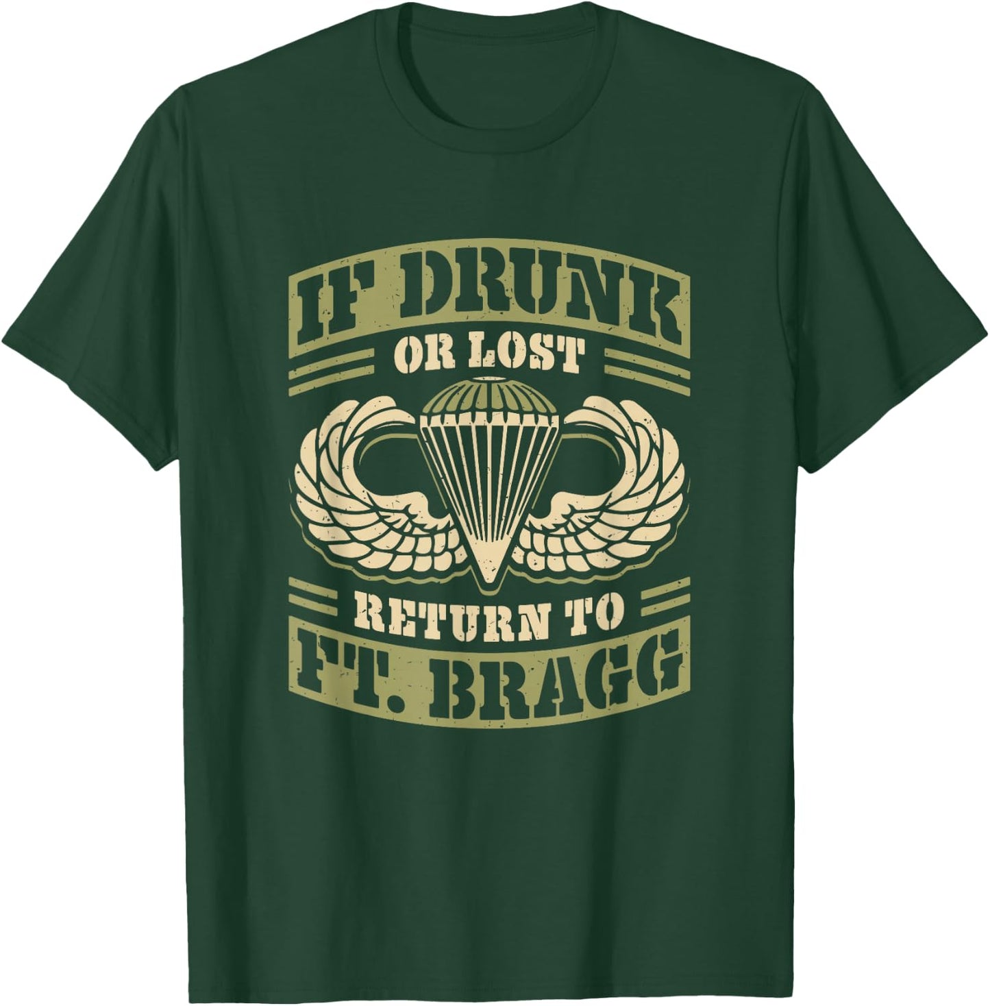 Return to Ft Bragg Airborne Division Paratrooper T-Shirt - T-Shirt | Forest