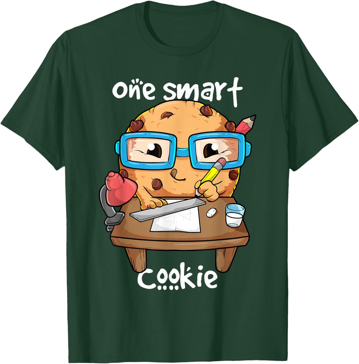 One Smart Cookie Kawaii Nerd Humour Cute Student Graduation T-Shirt - T-Shirt | Forest