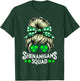 Shenanigans Squad Messy Bun St Patricks Day T-Shirt - T-Shirt | Forest