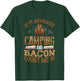 If It Involves Camping And Bacon Count Me In Funny Camping T-Shirt - T-Shirt | Forest