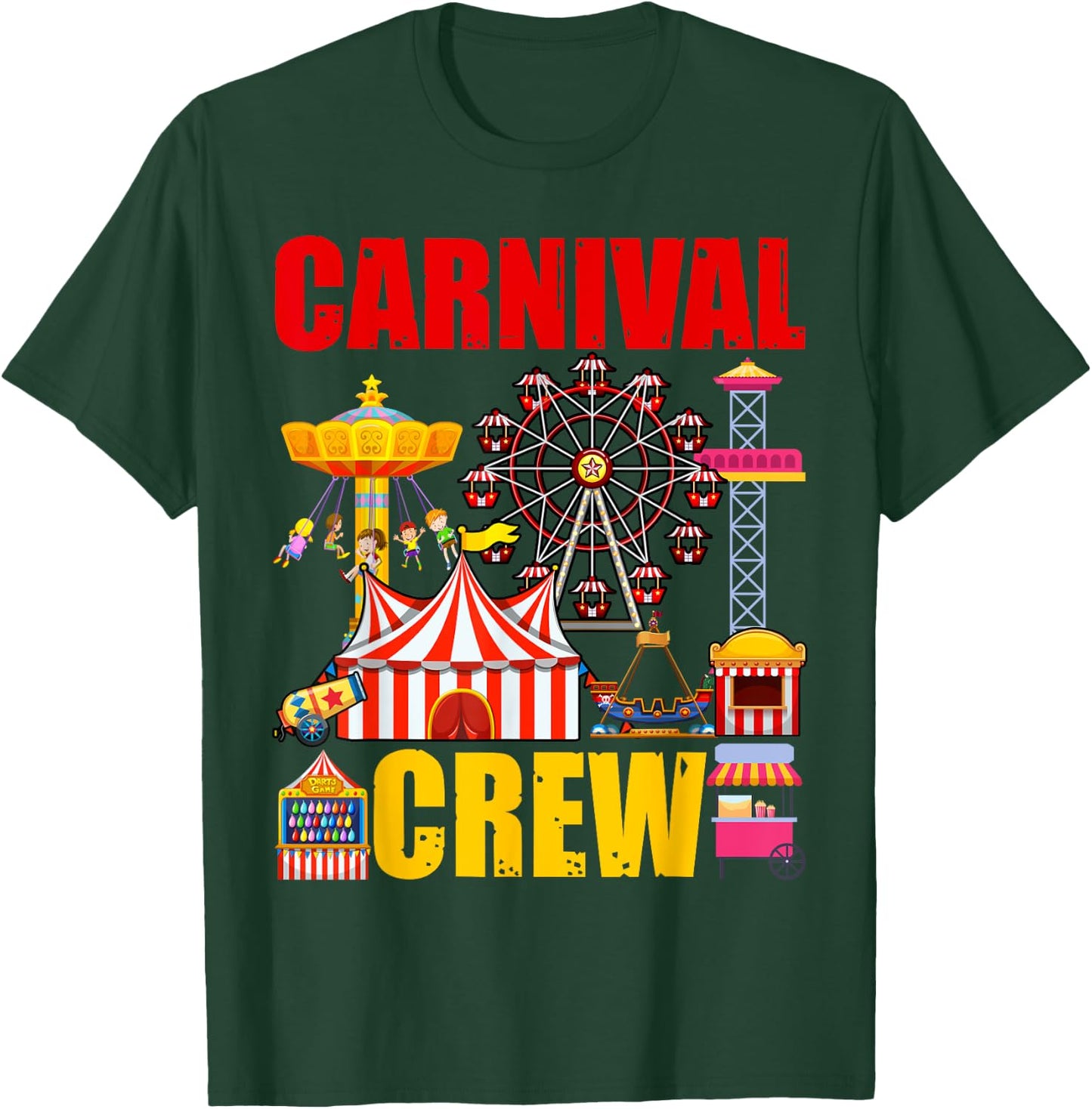 Carnival Crew Funny Circus Staff Costume Circus Theme Party T-Shirt - T-Shirt | Forest
