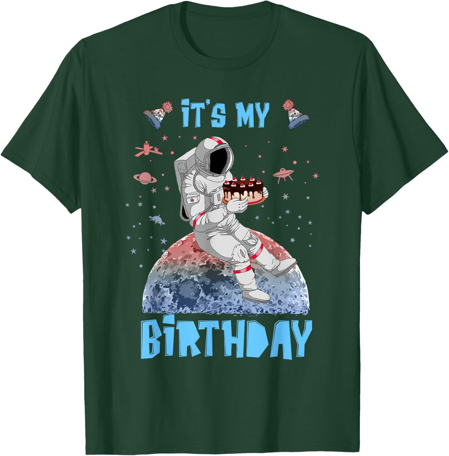 It's My Birthday Astronaut Youth Kids Outer Space Lovers T-Shirt - T-Shirt | Forest