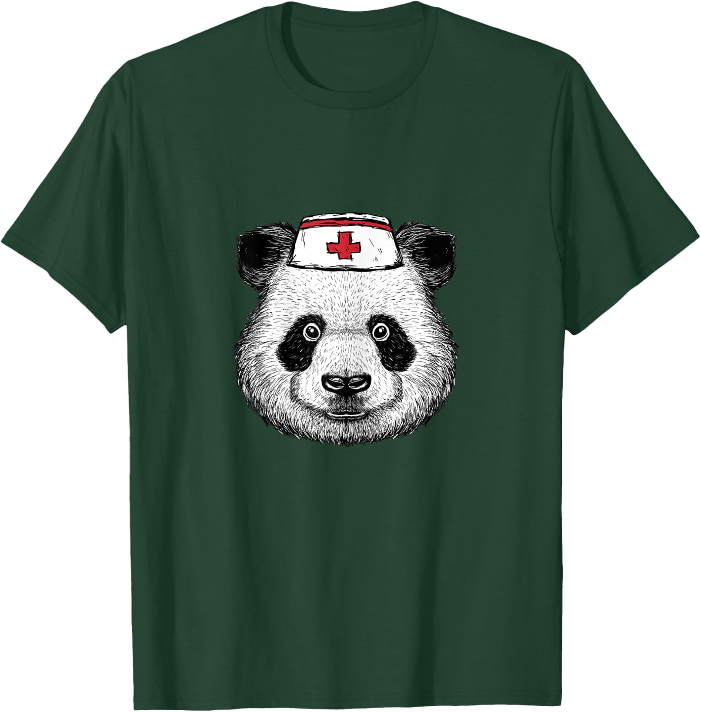 Nurse panda bear - doctor caregiver costume funny animals T-Shirt - T-Shirt | Forest