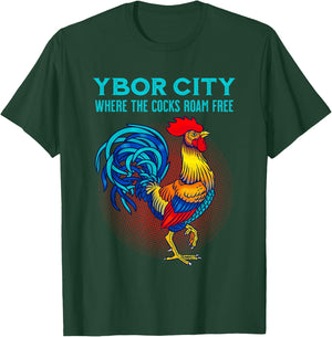 Ybor City Tampa Chicken Where The Cocks Roam Free T-Shirt - T-Shirt | Forest