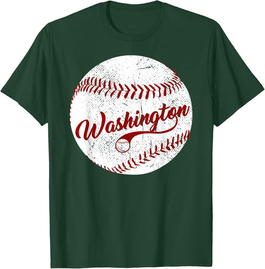 Baseball Washington DC Team, Love Baseball National Pastime T-Shirt - T-Shirt | Forest
