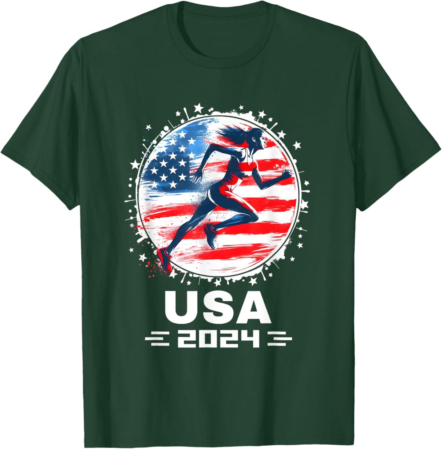 Track and Field USA 2024 Track and Field USA Team T-Shirt - T-Shirt | Forest