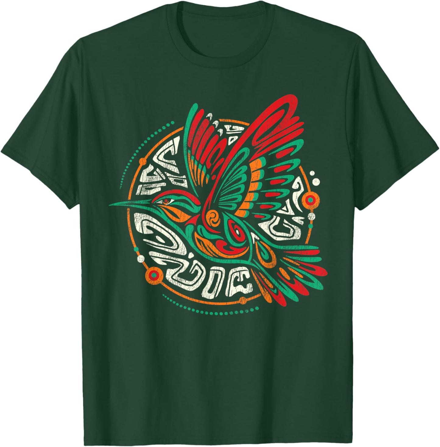Hummingbird Tribal Art Native American Indian Indigenous T-Shirt - T-Shirt | Forest